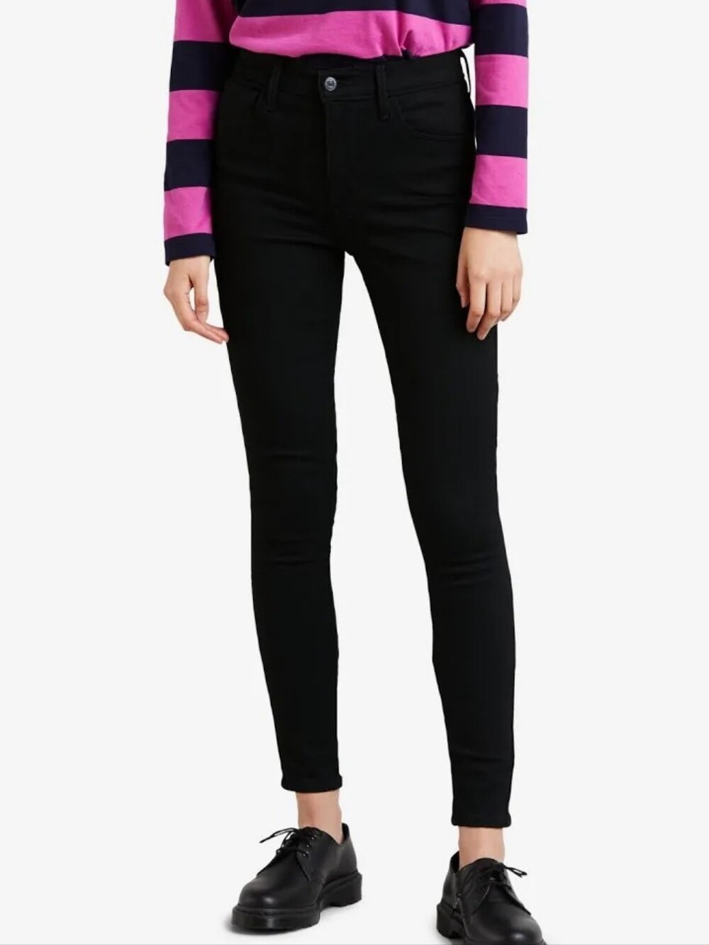 Levi's High-Rise Black Skinny Jeans, 27W